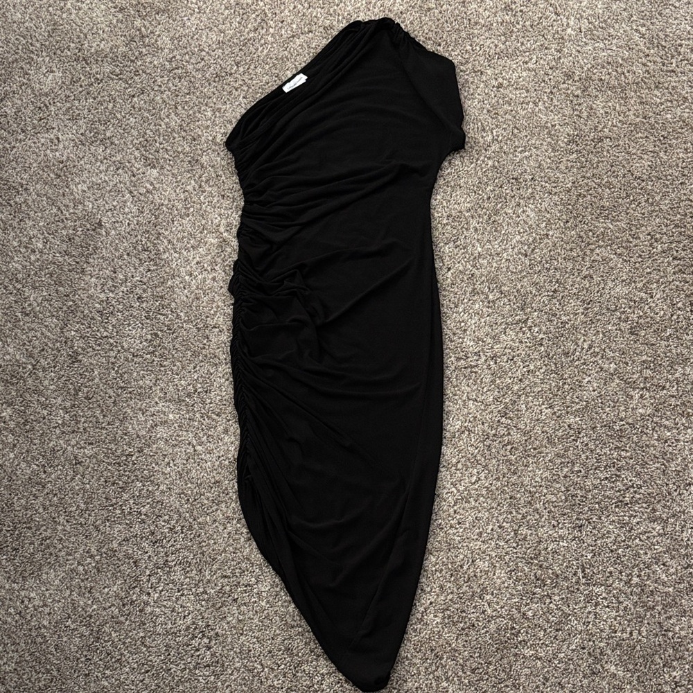 Lovers + Friends Black One-Shoulder Dress